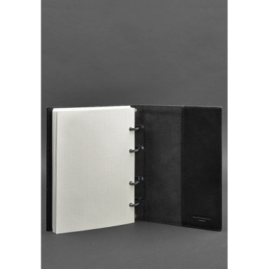 Leather Loop Notebook 9.0 with Charcoal Black Hard Cover