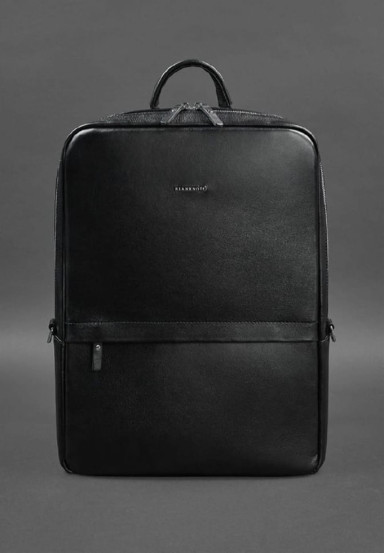 Men's leather backpack FOSTER BN-BAG-39-g black from BlankNote