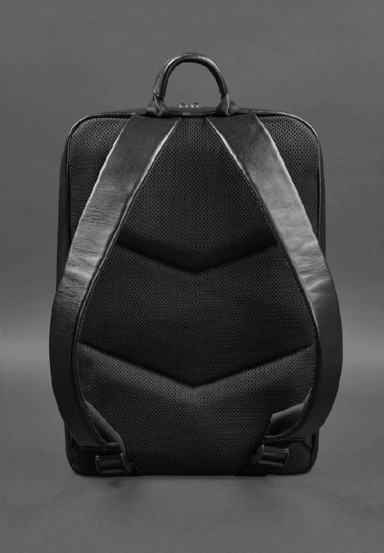 Men's leather backpack FOSTER BN-BAG-39-g black from BlankNote