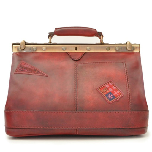 Pratesi BCL127/35 - Handbag San Casciano в шкіряній шкірі Bruce Cherry