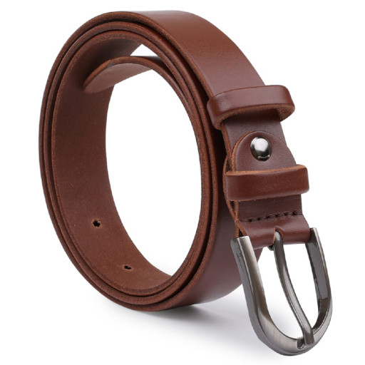 Добротний шкіряний ремінь Vintage 20793 Коричневий