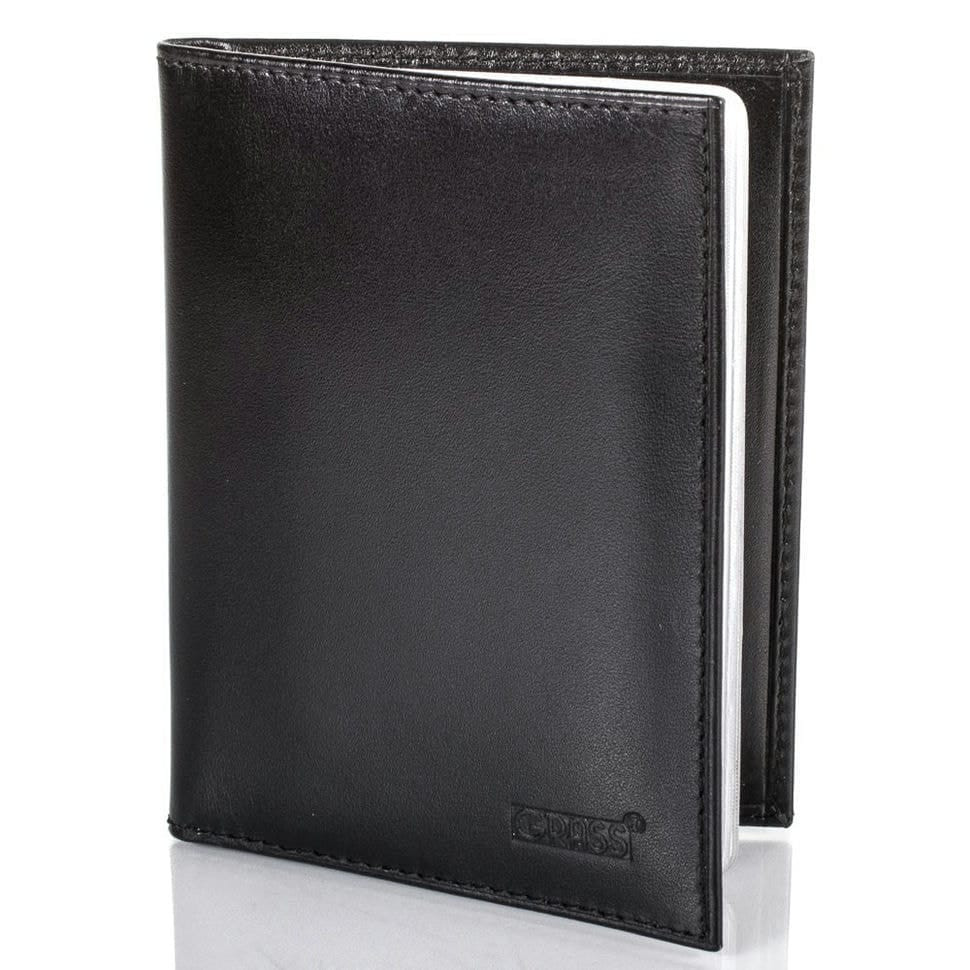 Обкладинка для документів шкіряна GRASS 555-1 чорна гладка