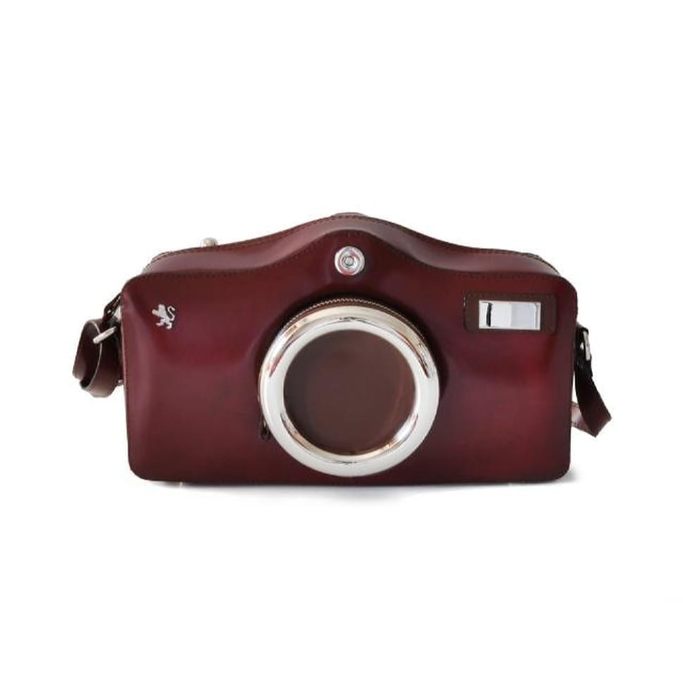 Pratesi RCH444 - Photocamera Radica Shoulder Bag in cow leather Radica Chianti