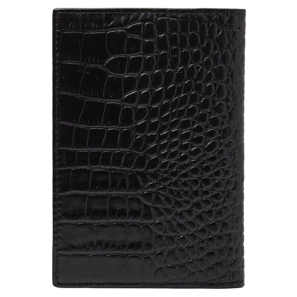 Обкладинка для паспорта шкіряна Desisan-11 чорний кроко