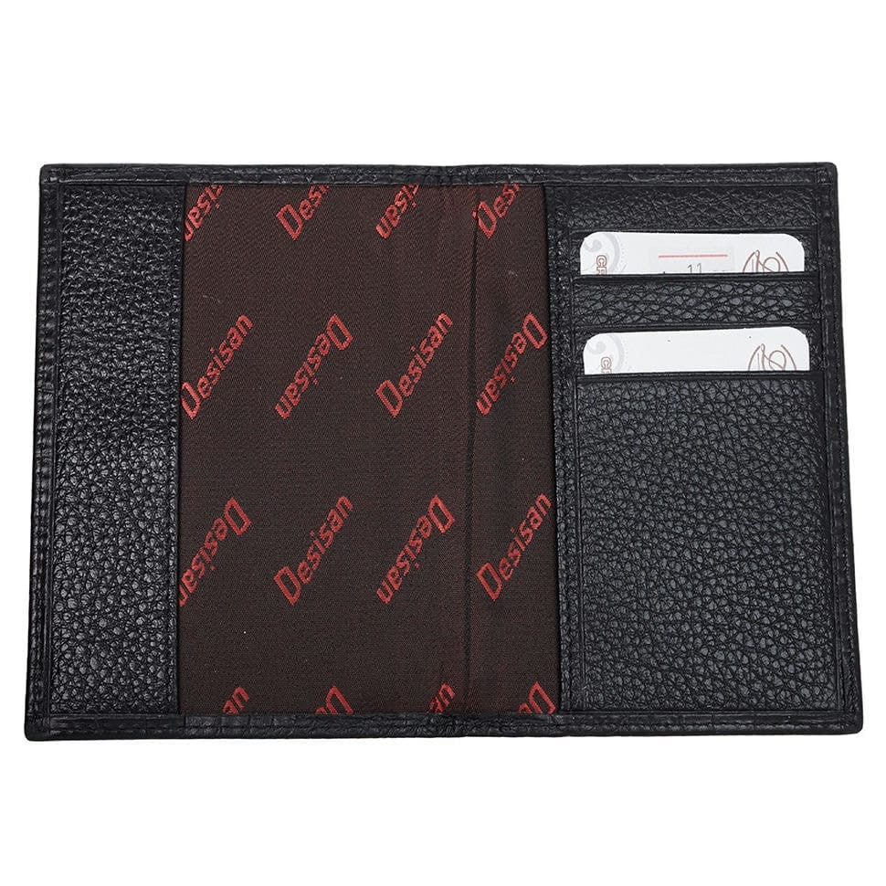 Обкладинка для паспорта шкіряна Desisan-11 чорний кроко