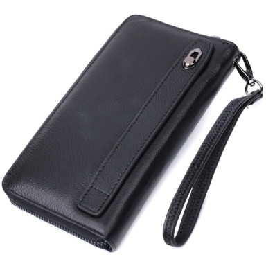 Удобный клатч для мужчин из натуральной кожи ST Leather 22681 Черный