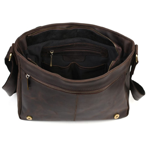 Велика чоловіча сумка-листоноша з натуральної шкіри RC-7338-3md бренду TARWA