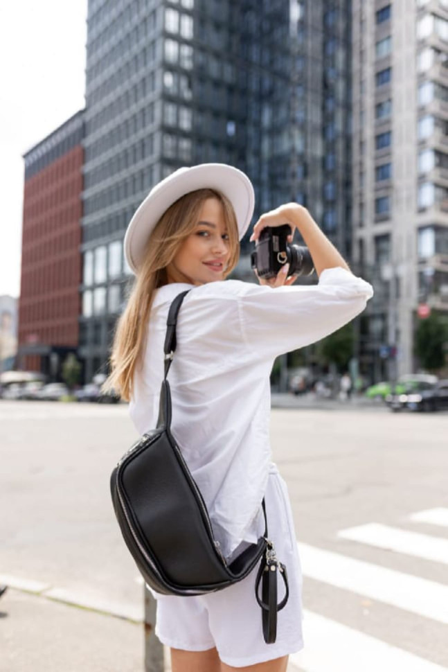 Banana bag for camera TARWA 1313 (Faux-1313-4lx) made of eco-leather (vegan leather)