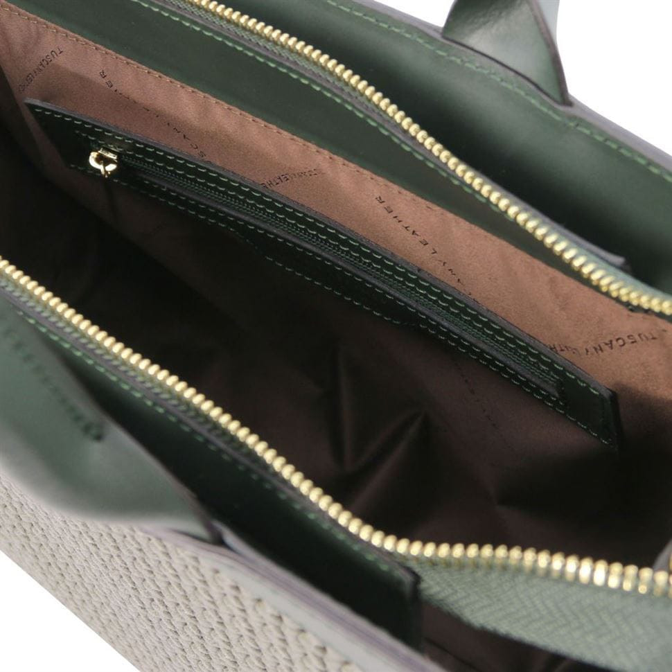 TL Bag Шкіряна сумка-шоппер з плетеним тісненням Tuscany TL141724