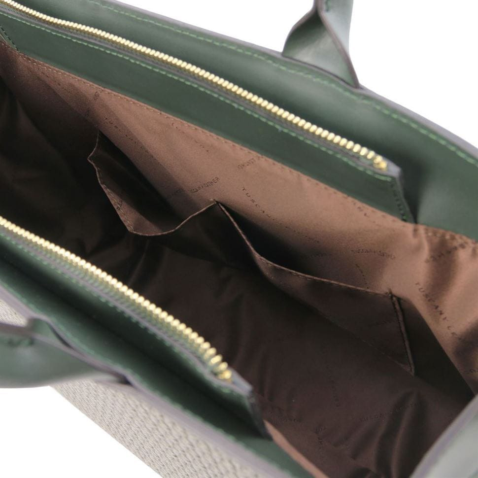 TL Bag Шкіряна сумка-шоппер з плетеним тісненням Tuscany TL141724