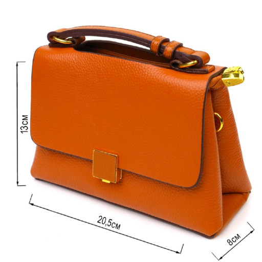 Елегантна сумка жіноча з натуральної шкіри 22073 Vintage Руда