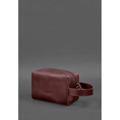 Leather cosmetic bag 5.0 Burgundy Crazy Horse