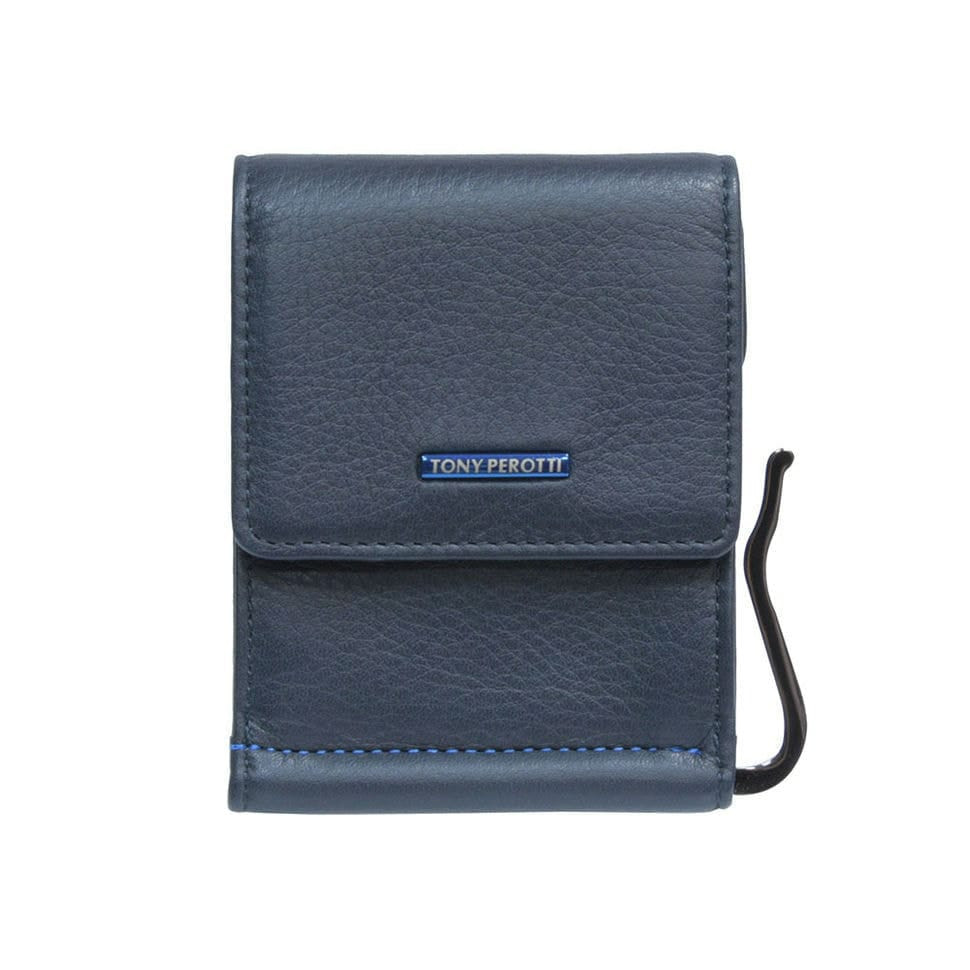 Затискач для купюр шкіряний Newcontatto 3595 синій