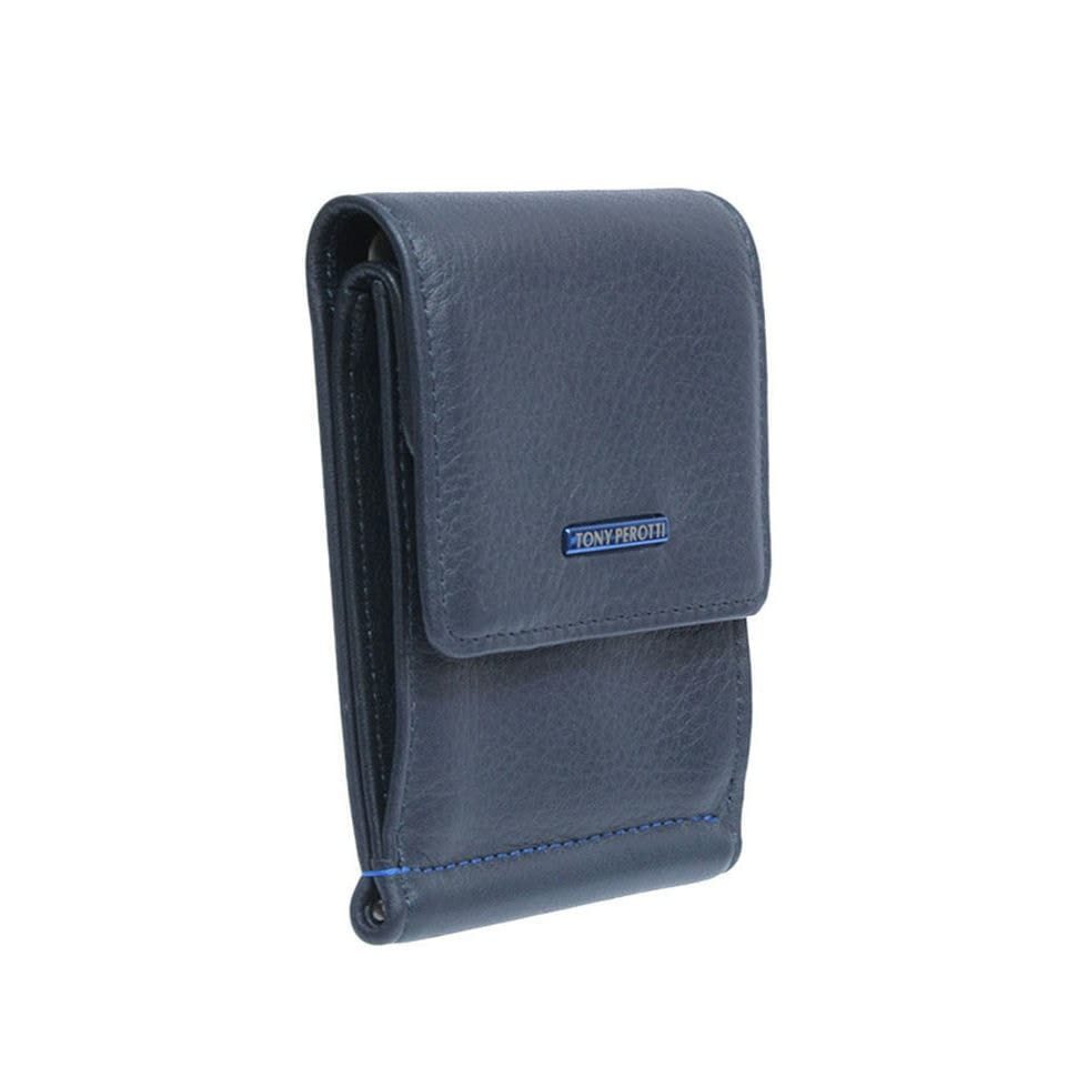 Затискач для купюр шкіряний Newcontatto 3595 синій