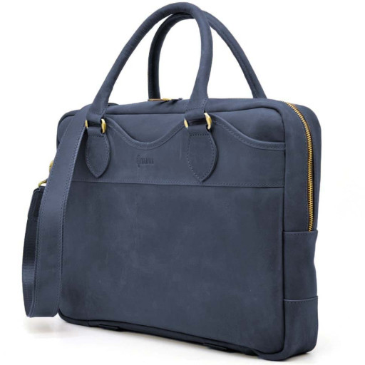 Чоловіча сумка для ноутбука та документів А4 Crazy Horse RK-8839-4lx TARWA синя