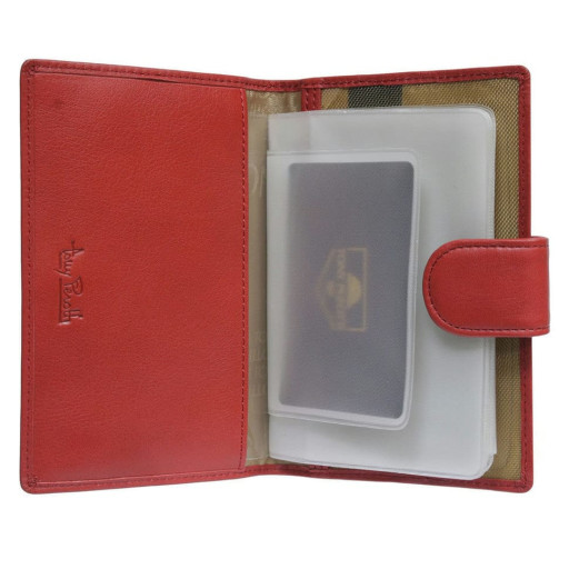 Обкладинка для автодокументів шкіряна Contatto 1423 rosso червоний