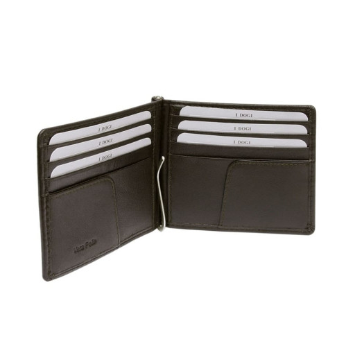 Затискач для купюр шкіряний Cortina 5000 коричневий