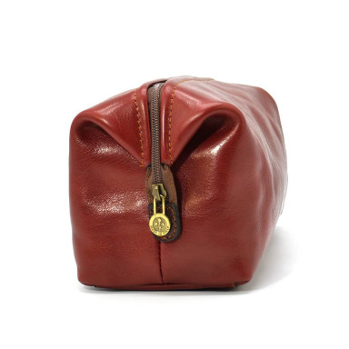Large travel bag, cosmetic leather, red color, Firenze HB0910rr
