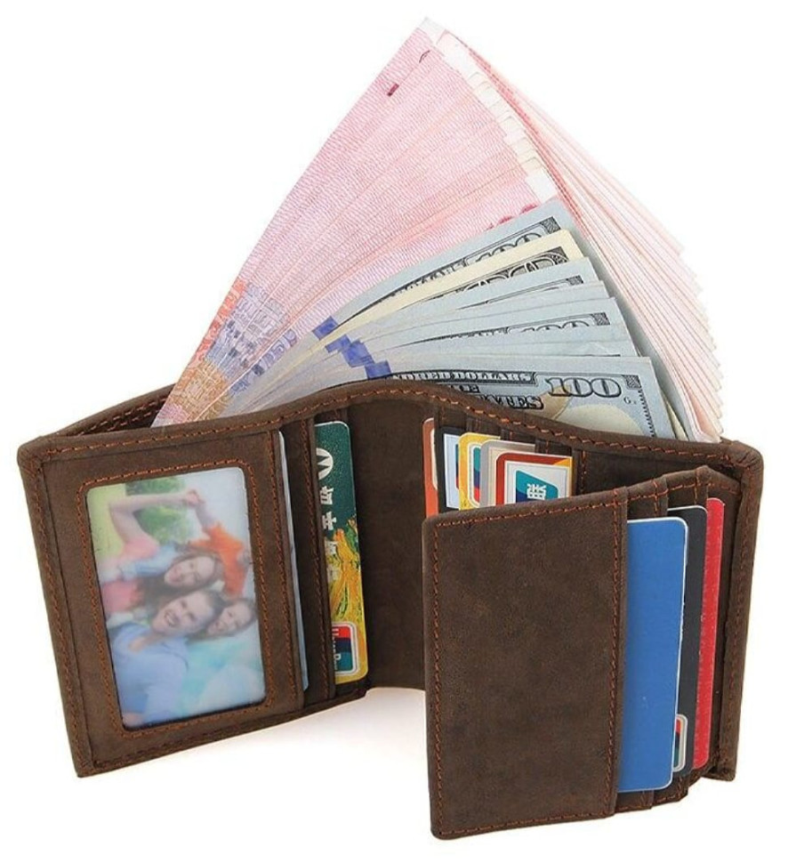 Men's Wallet Vintage 14429 Vintage Style Brown