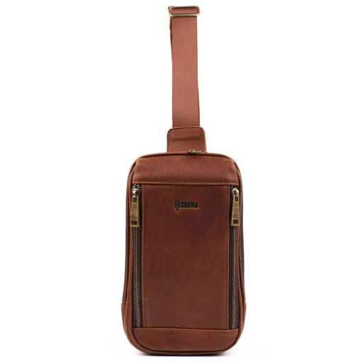 Чоловіча сумка шкіряний бізнес слінг, діловий стиль TARWA GB-1536-4lx