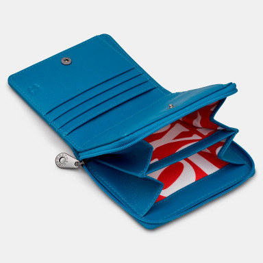 Жіночий шкіряний гаманець Yoshi Y1261 Peacock Plume (Petrol Blue)