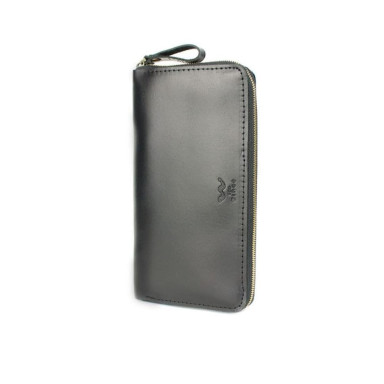 Шкіряне портмоне Keeper zip чорний