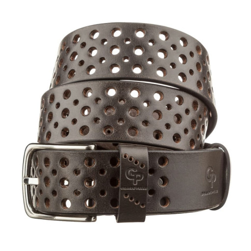 Ремінь Grande Pelle 11133 джинсовий Коричневий