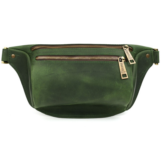 Напоясна сумка бананка в розмірі TARWA RE-3105-2lx зелена 2 відділення