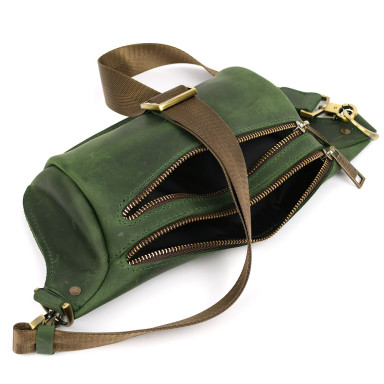 TARWA RE-3105-2lx green fanny pack, size M, 2 compartments