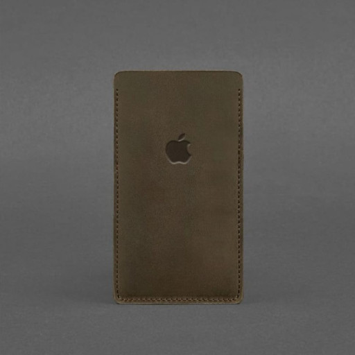 Шкіряний чохол для iPhone 11 Темно-коричневий Crazy Horse