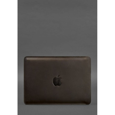 Кожаный чехол для MacBook 15-16 Темно-коричневый