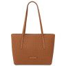 Dedalo Woven printed leather shopping bag