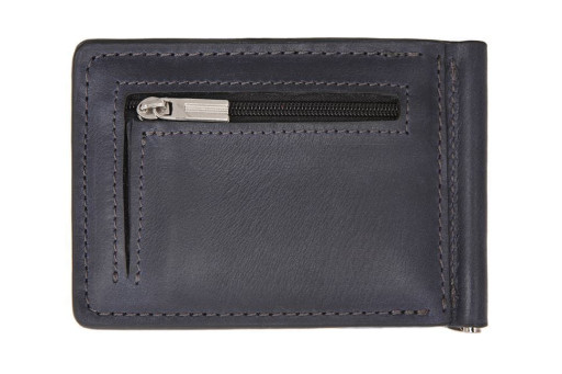 Затиск для купюр ONDA, синій з монетницьою