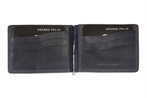 Затиск для купюр ONDA, синій з монетницьою