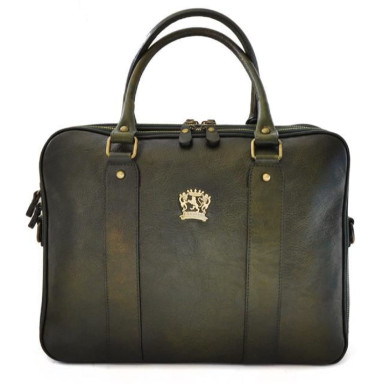 Pratesi BVS230 - Briefcase Magliano in cow leather Bruce Dark Green
