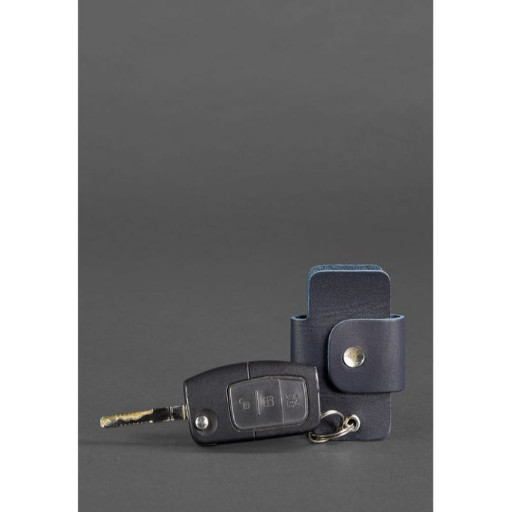 Шкіряна ключниця смарт-кейс 4.0 темно-синя