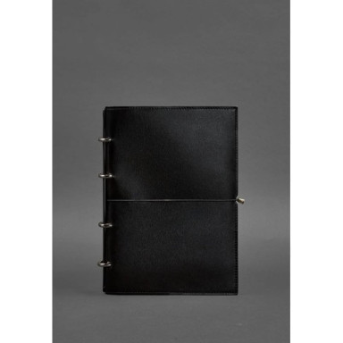 Leather notebook on rings (soft beech) 9.0 in soft coral cover