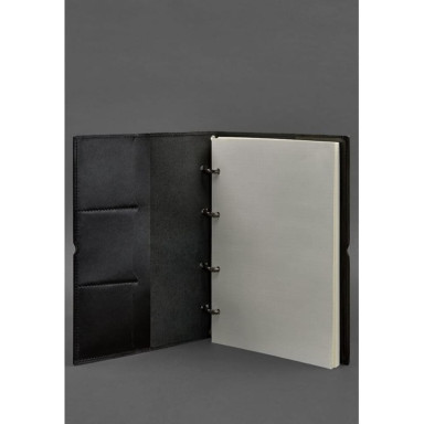Leather notebook on rings (soft beech) 9.0 in soft coral cover
