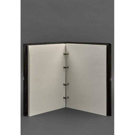 Шкіряний блокнот на кільцях (софт-бук) 9.0 в м'якій коралової обкладинці