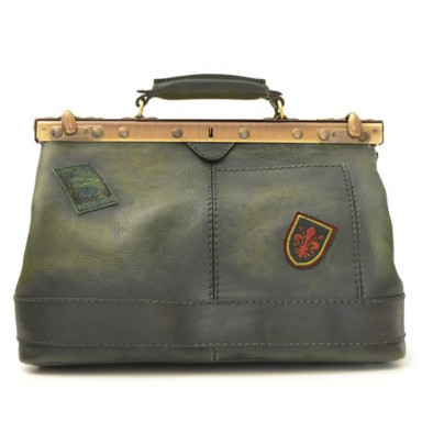 Pratesi BVS127/35 - Handbag San Casciano in cow leather Bruce Dark Green