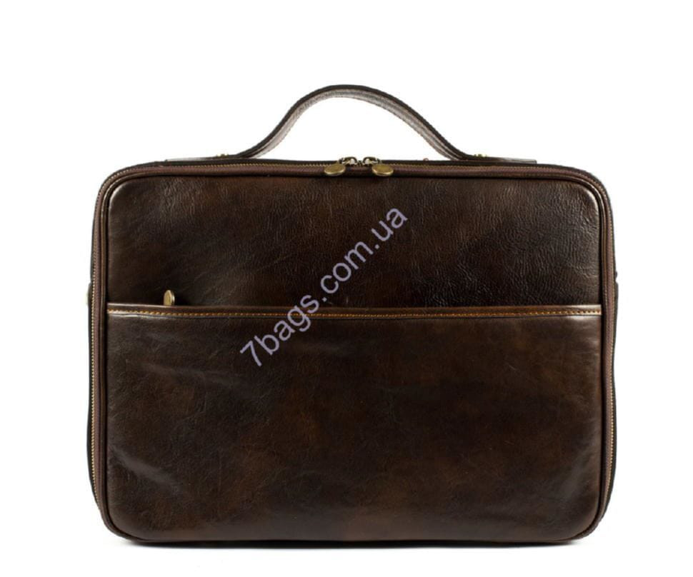 Stylish men's travel briefcase, brown, Firenze