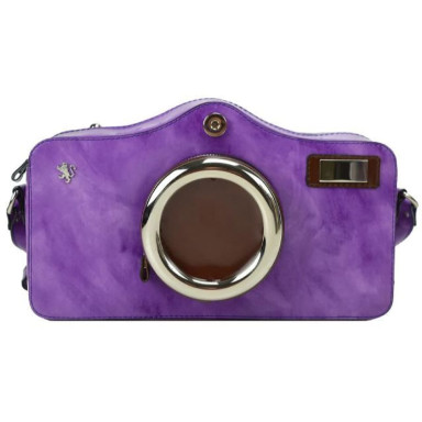 Pratesi RVI444 - Photocamera Radica Shoulder Bag in cow leather Radica Violet