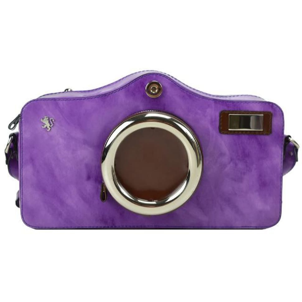 Pratesi RVI444 - Photocamera Radica Shoulder Bag in cow leather Radica Violet