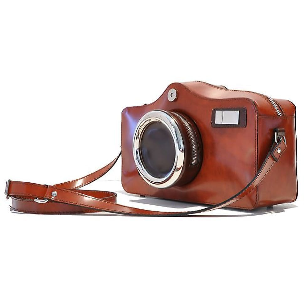 Pratesi RVI444 - Photocamera Radica Shoulder Bag in cow leather Radica Violet