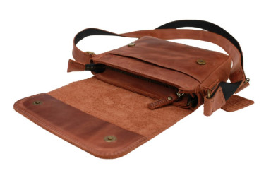 Women's leather small clutch bag SULLIVAN 2624(23) light brown