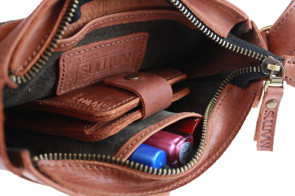 Сумка жіноча шкіряна маленька клатч SULLIVAN 2624(23) світло-коричнева