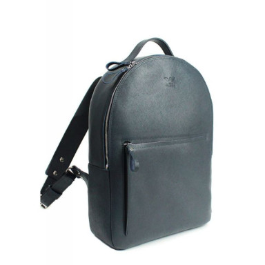 Groove L Leather Backpack Blue Saffiano
