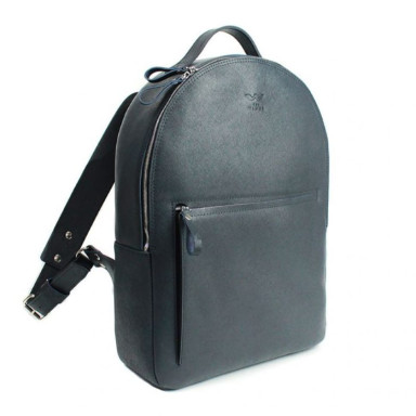 Groove L Leather Backpack Blue Saffiano