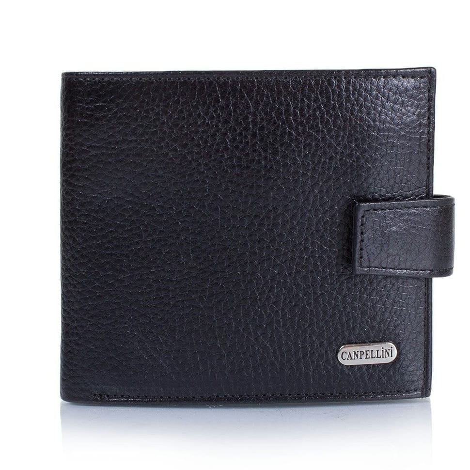 Портмоне шкіряне CANPEL 223-7 чорний флотар