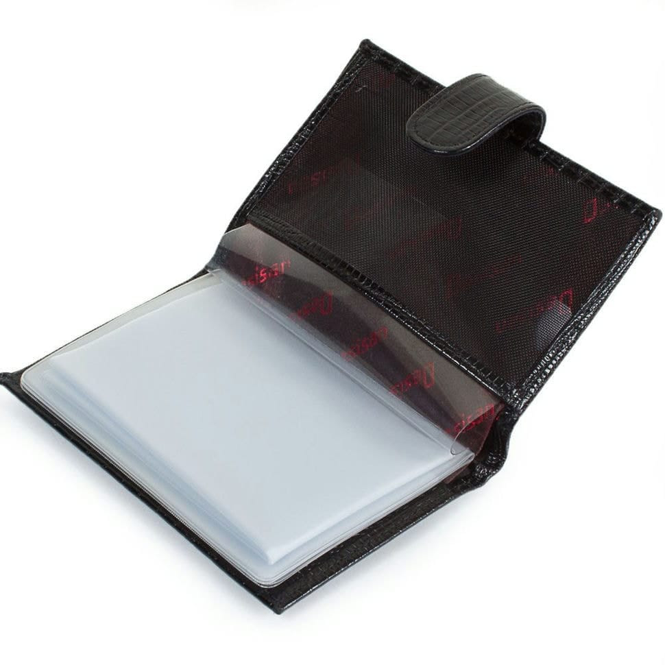 Обкладинка на автодокументи шкіряна Desisan 101-143 чорний лазер